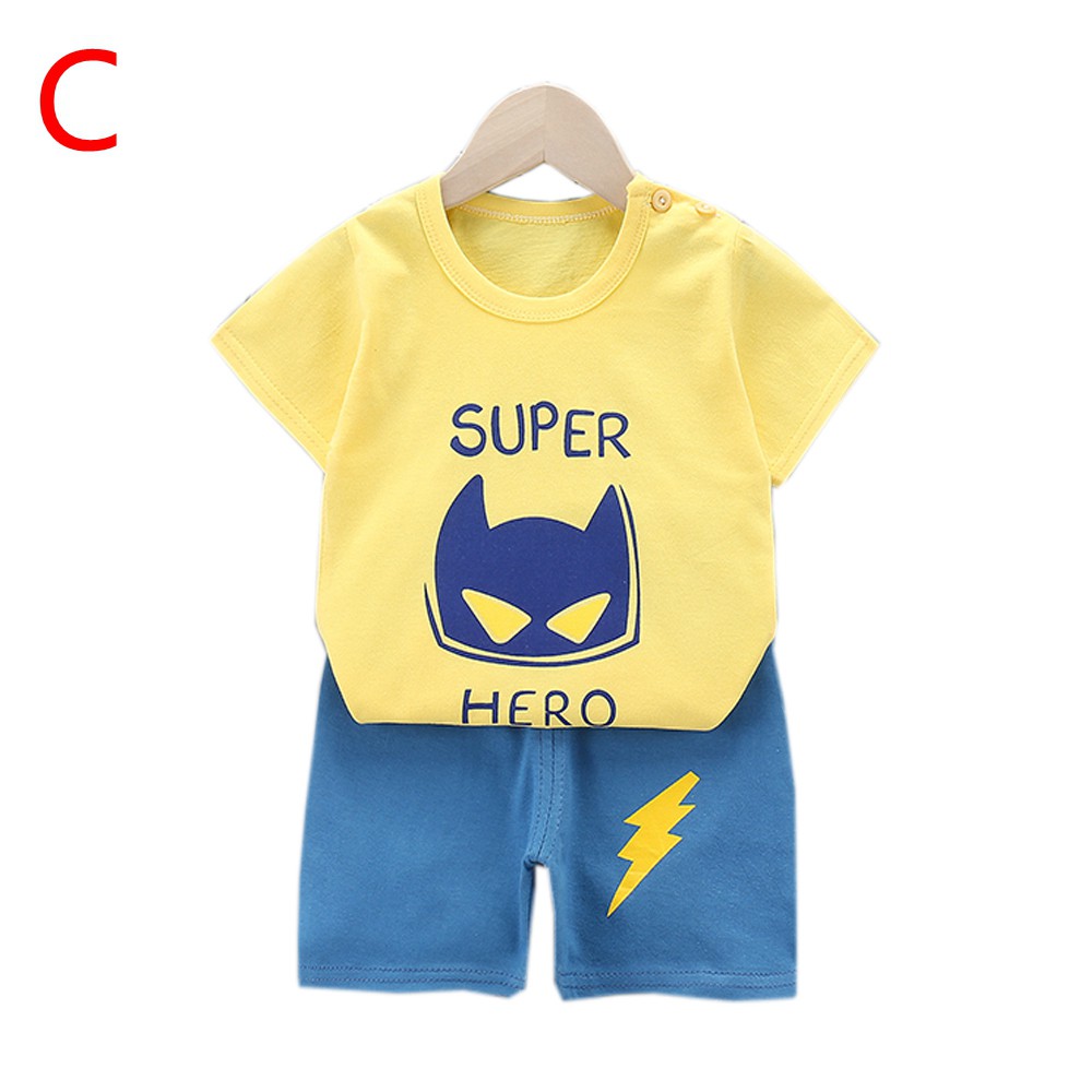 Bộ đồ trẻ em Sanlutoz làm bằng cotton tay ngắn cho mùa hè