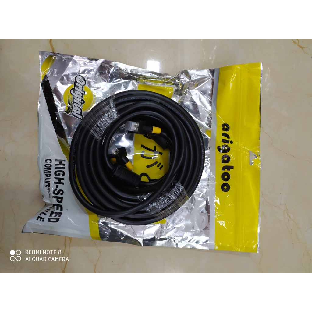 Dây cáp VGA 10M 15M 20M 30M Arigato Xám Tím 3+9 Đen 3+6 hàng xịn chống nhiễu cao cấp APELE