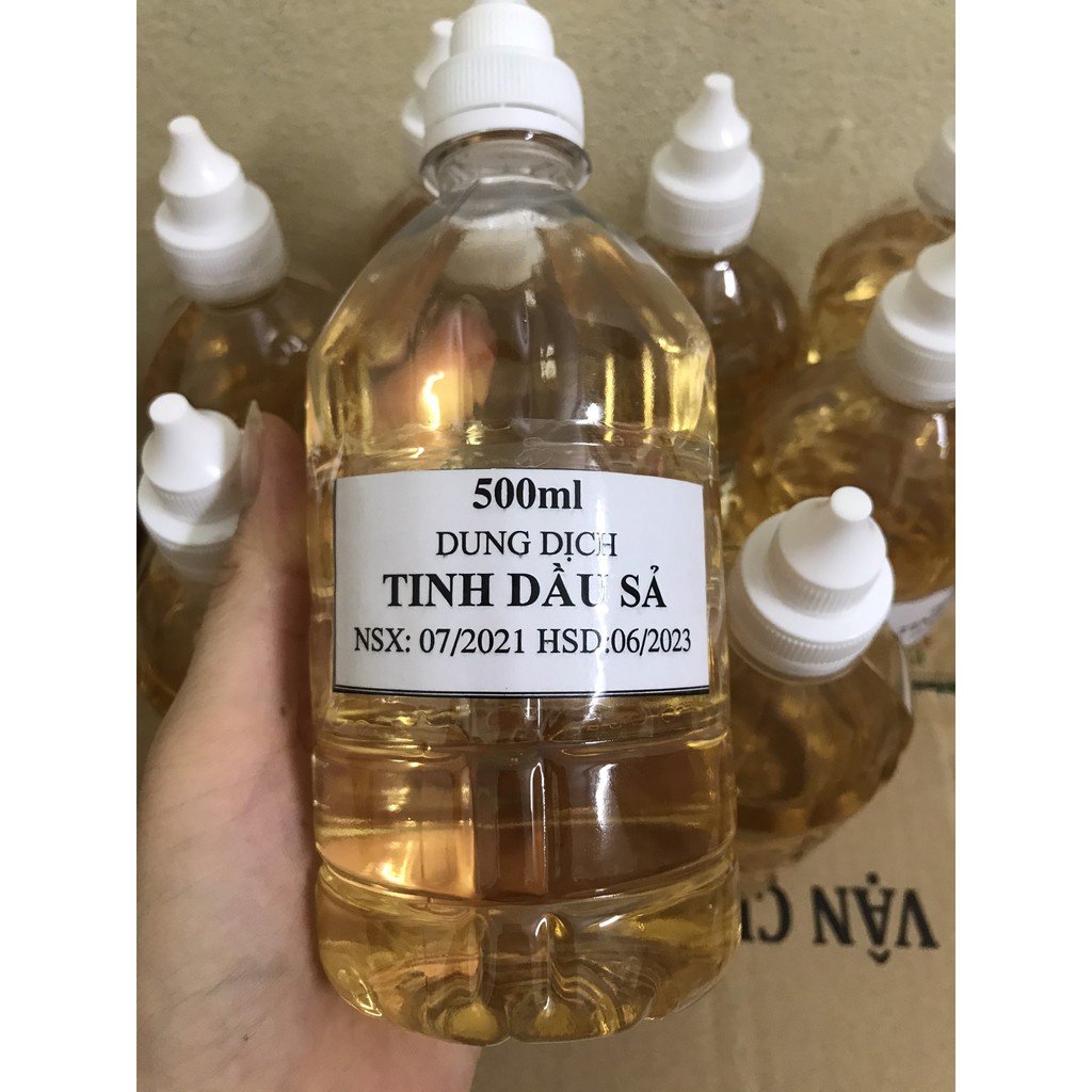 Tinh dầu sả nguyên chất chai 500ml, chiết xuất tự nhiên đuổi muỗi, diện côn trùng, phòng cảm cúm, khử mùi.