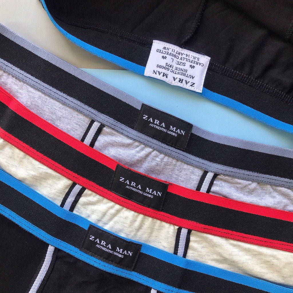 Quần sịp zara ,Hộp 3 chiếc cho nam chất liệu 100% cotton