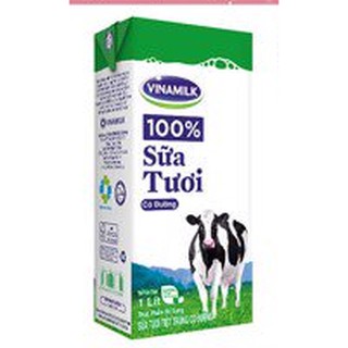 Sữa tươi tiệt trùng Vinamilk 100% Có đường - Hộp giấy 1L