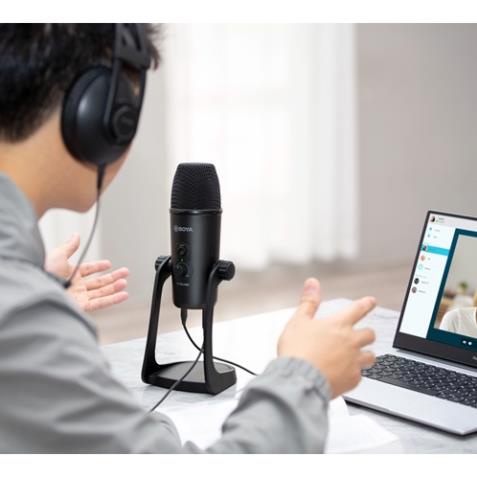 Mic thu âm BY-PM700 cho máy tính, PC để thu âm clip ASRM độ nhạy tiếng cao, làm podcast phát sóng, kênh radio