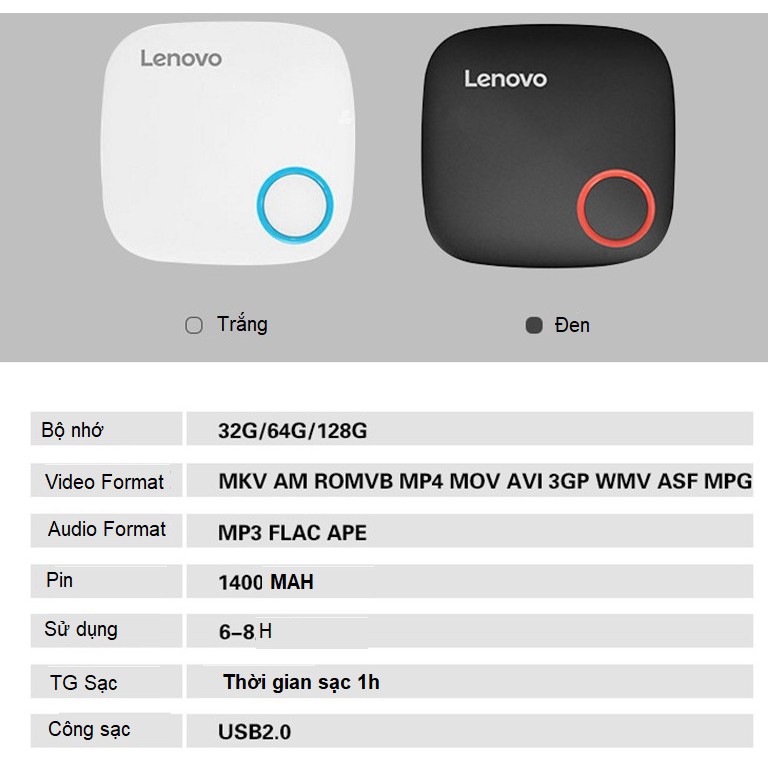 Ổ cứng di động không dây Lenovo U disk kết nối wifi với điện thoại, tablet Apple, Android, laptop, PC