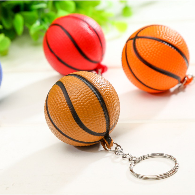 [Mã LIFE1003ALL giảm 10% đơn 50K] Móc khóa hình quả bóng rổ/ bóng đá đường kính 4cm - Móc chìa khóa thể thao Duashop