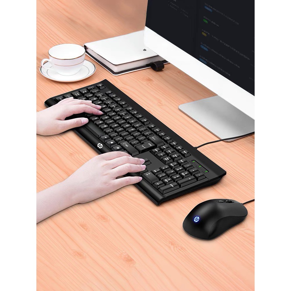 Bộ bàn phím + chuột có dây chính hãng HP KM100