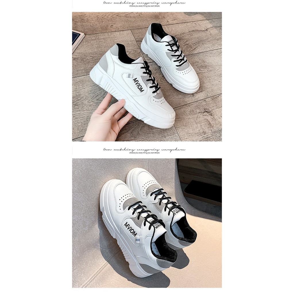 [Mã 252FASHIONSALE giảm 12% đơn 99K] Giày thể thao nữ trắng giá rẻ độn đế ulzzang cao cấp hot trend AZUKA - E4 | BigBuy360 - bigbuy360.vn