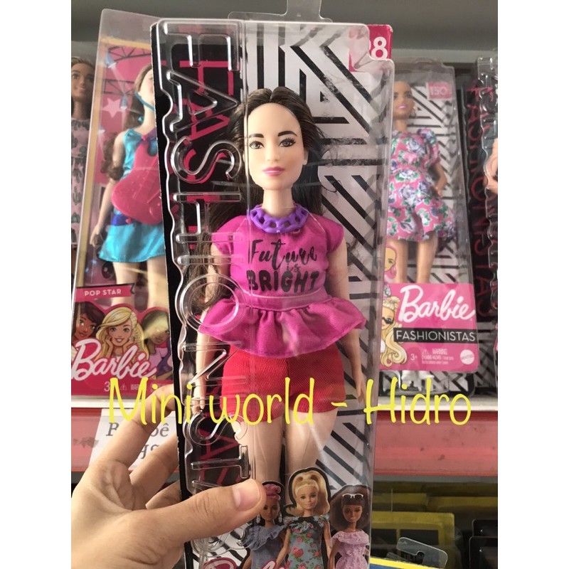 Búp bê Barbie fashionistas body curvy mập da trắng chính hãng #98