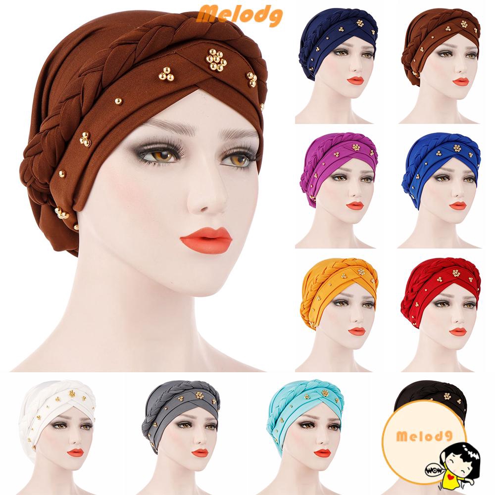 Khăn turban lụa sữa co giãn quấn đầu