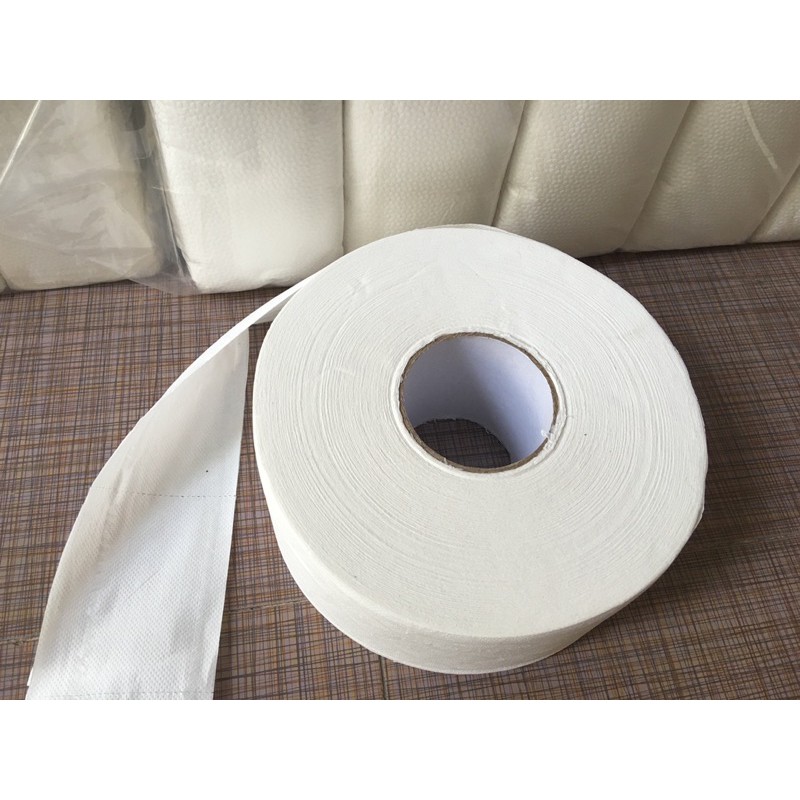 Giấy lụa vệ sinh cuộn lớn có lõi 2 lớp siêu dai, thân thiên môi trường giá rẻ 650g
