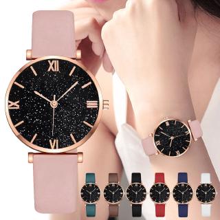 Đồng Hồ Số La Mã Dây Da Sang Trọng Cho Nữ