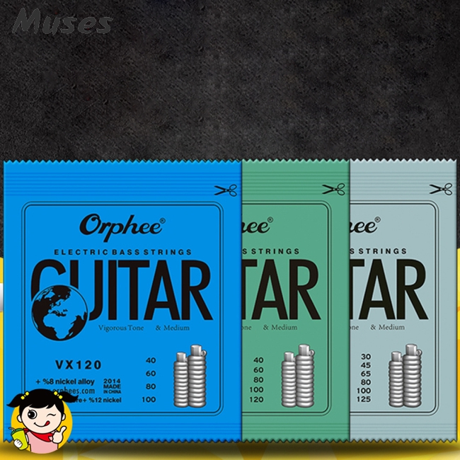 Muse07 Bộ 4/5/6 sợi dây đàn guitar bass Orphee VX series bằng hợp kim thép nickel