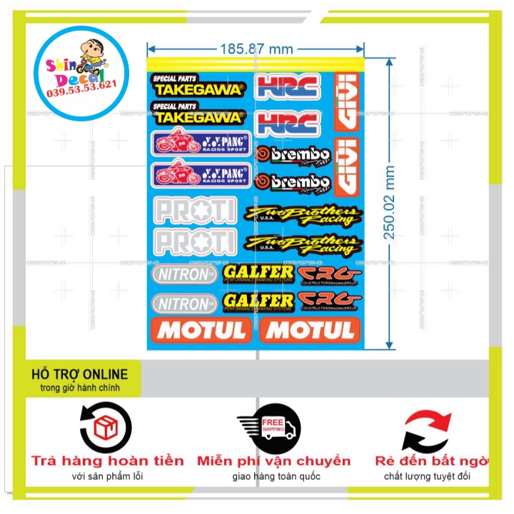 LOGO STICKER DÁN XE MÁY M28 - SHINDECAL2