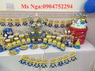 Bộ trang trí sinh nhật Minion vàng