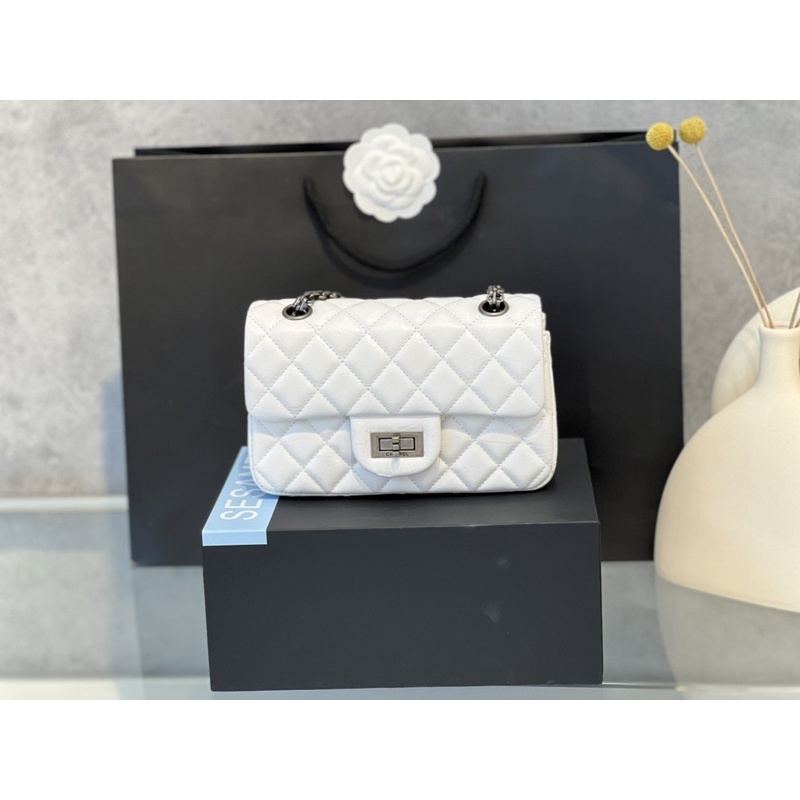 Túi xách nữ C H A N E L Classic mini Supper Vip khoá mạ màu silver