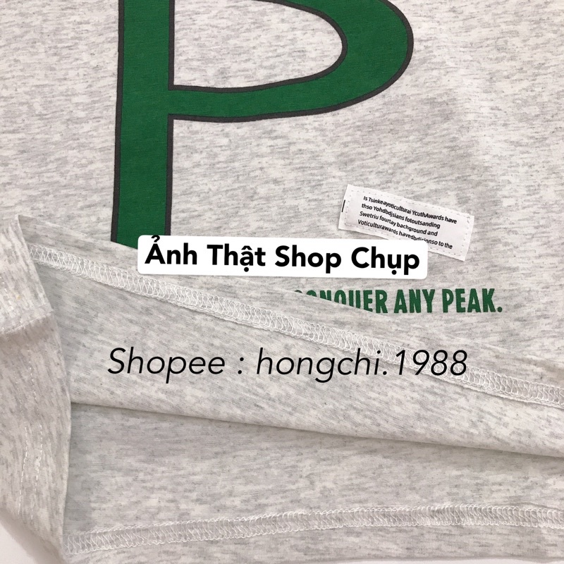 Áo phông ngắn tay chữ P cho bé trai chất cotton - Quần áo mùa hè trẻ em 2-8 tuổi (Có clip, ảnh thật)