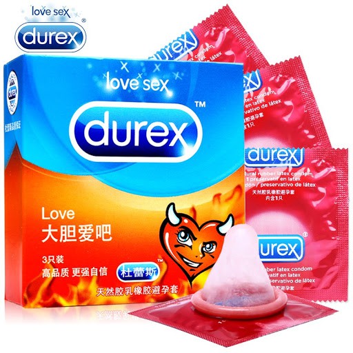 [CHÍNH HÃNG] - Bao cao su Durex Love - Durex Classic Men Use Love Sex Condom (3 bao)