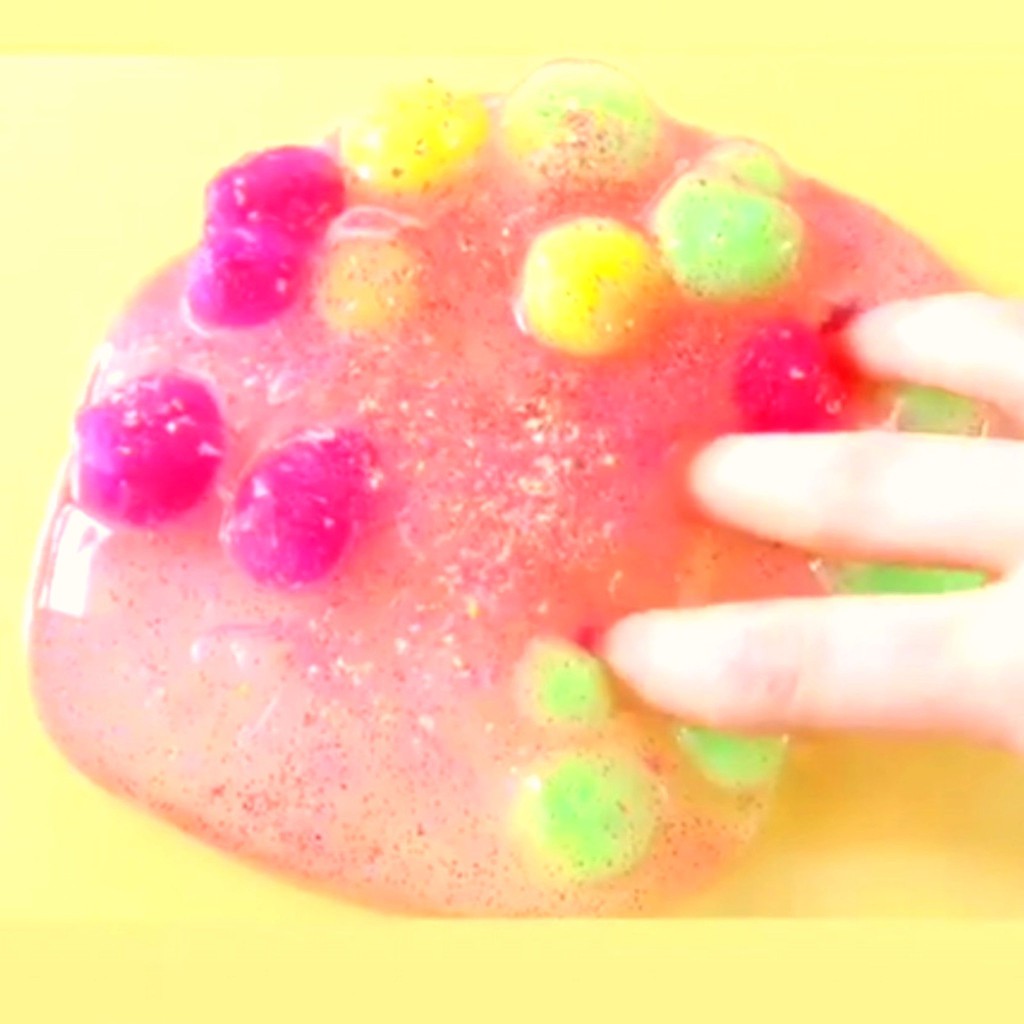 Slime trong pompom 100ml SLM7 thủ công handmade