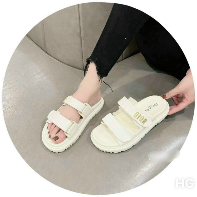 V Dép 2p Quai Dán Di.o Da Mềm Êm Fullbox Bill Túi Cao Cấp