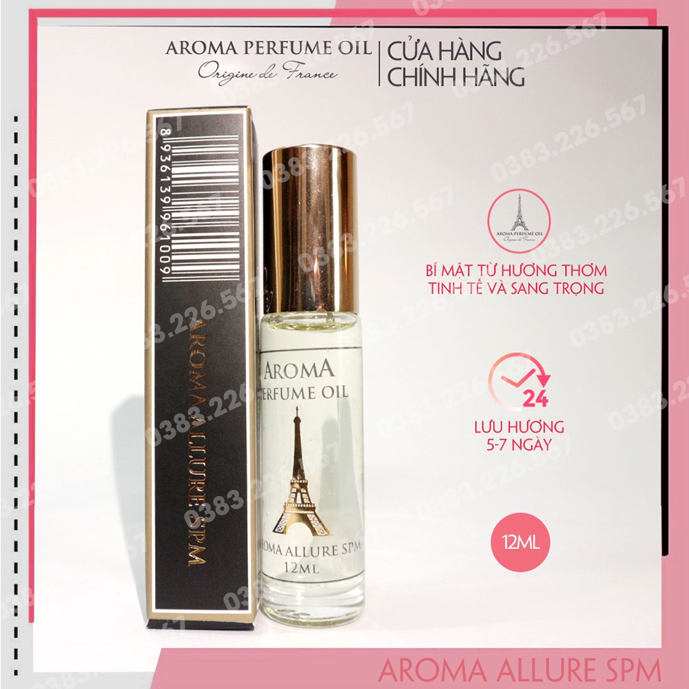 Tinh dầu nước hoa Pháp Allure SPM 12ml | Hương thơm sảng khoái, quyến rũ
