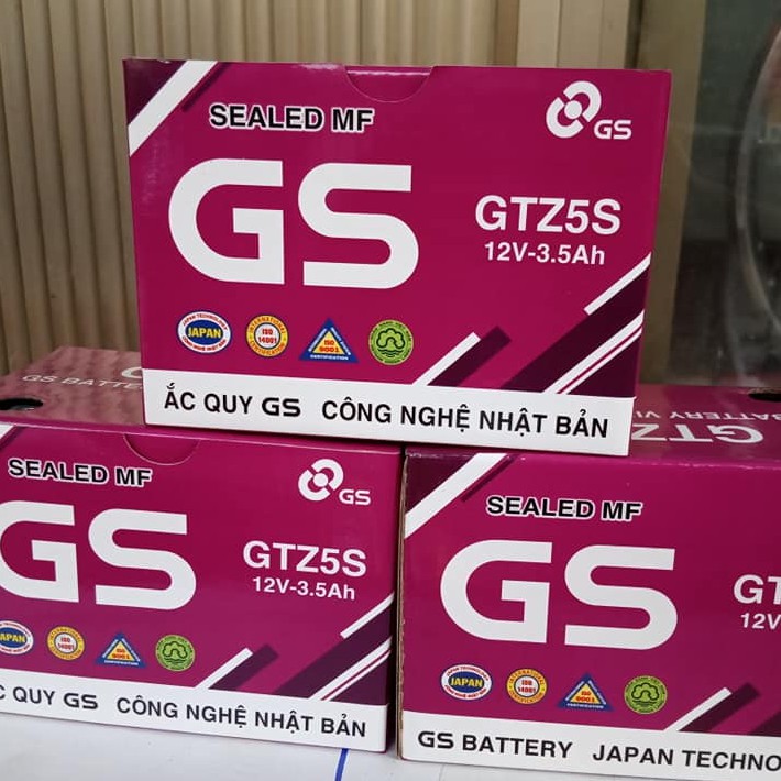 Bình Ắc Quy Khô GS GTZ5S (12V - 3.5Ah)