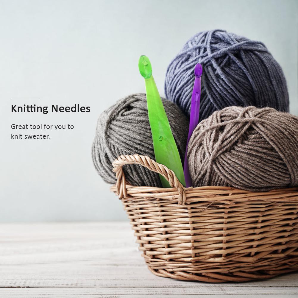 Set 9 kim móc len nhựa nhiều màu độc đáo