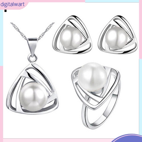 Bộ Trang Sức Mặt Ngọc Trai Nhân Tạo Thời Trang Dành Cho Nữ