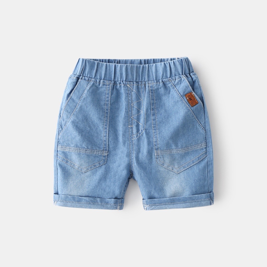 Quần Short Jean co giãn WELLKIDS bé trai Quần đùi bò trẻ em từ 2-8 tuổi