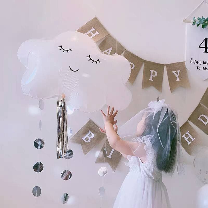 Bóng đám mây, mặt trời, cầu vồng trang trí sinh nhật