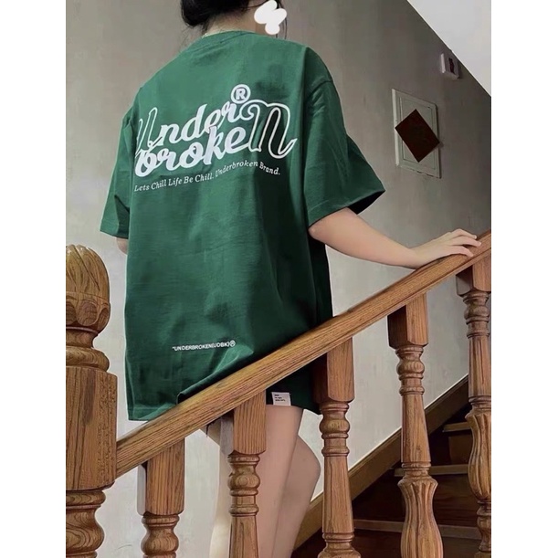 Áo Thun Xanh Green HAZEE phom Tay Lỡ màu trend Xanh Lá 100% Cotton