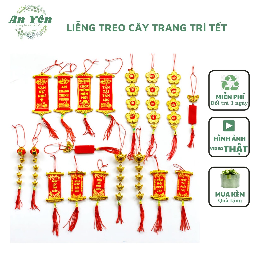 [100 MẪU] Liễng treo cây trang trí tết, dây trang trí đào quất hàng đẹp