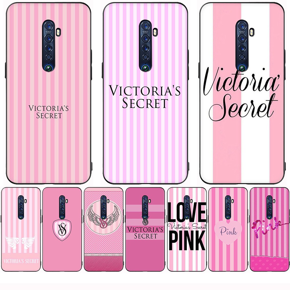 Victoria's Secret Soft Black TPU Silicone Phone Case for Realme 2 3 5 Pro 5i 5s Anti-fall Back Cover