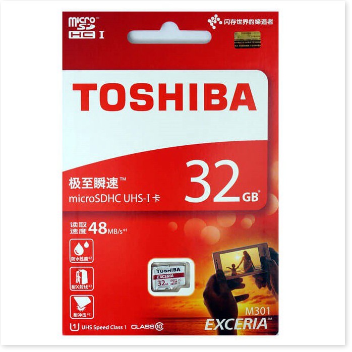 THẺ NHỚ MICRO SD 32G TOSHIBA CLASS 10 BOX DUNG LƯỢNG CỰC LỚN LƯU TRỮ NHANH, THẺ NHỚ MICRO SD TỐC ĐỘ CAO, THẺ NHỚ CAO CẤP