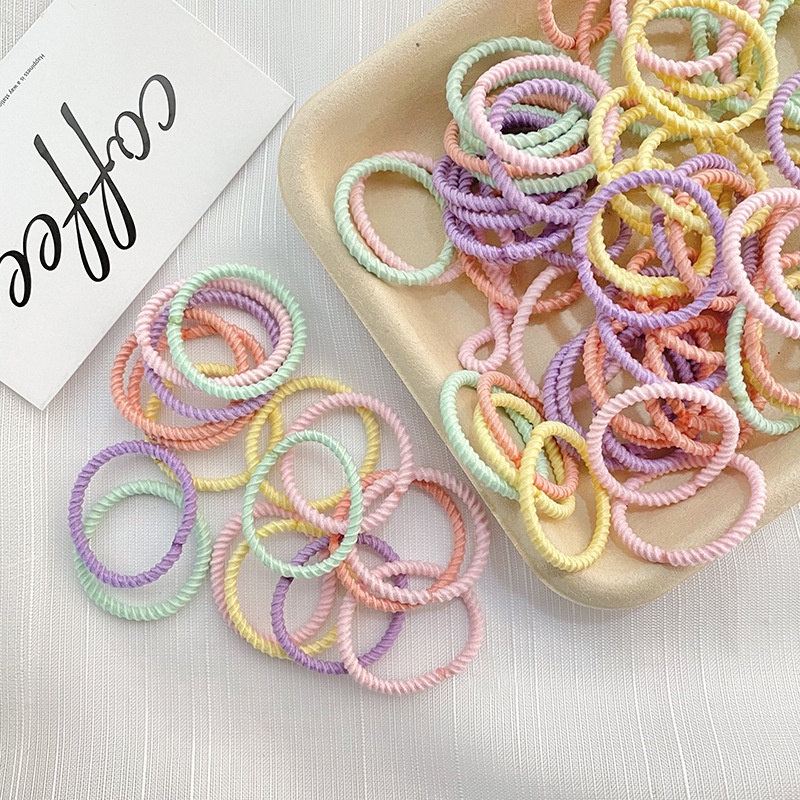 Dây buộc tóc màu sắc ngọt ngào đơn giản thời trang dành cho bé gái