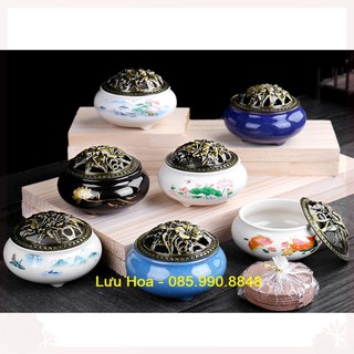 [RẺ NHẤT] Lư gốm xông trầm, đốt hương, trầm to bằng gốm sứ cao cấp