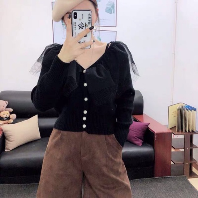 Áo len cúc cổ bèo ( Combo 625k)