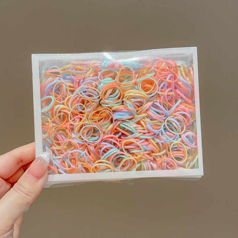 Dây Thun Cột Tóc Nhiều Màu Dùng Một Lần Không Gây Đau Thời Trang Cho Bé