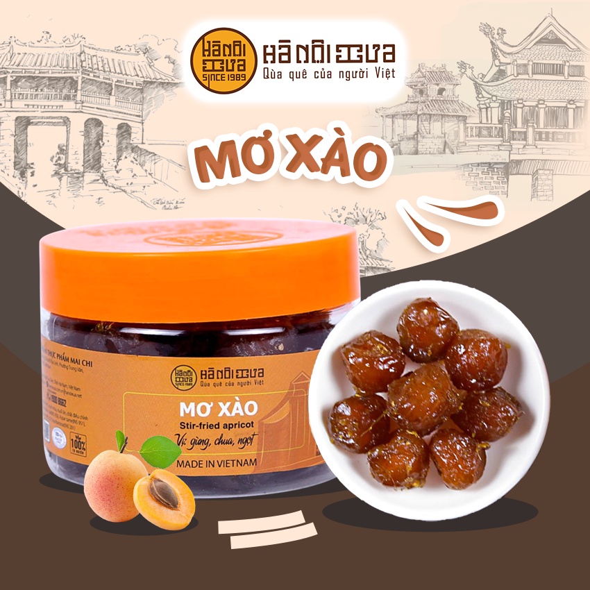 Xí muội ô mai Mơ xào gừng Hà Nội Xưa vị gừng chua ngọt, đậm đà truyền thống siêu ngon hấp dẫn - hộp 180g 250g