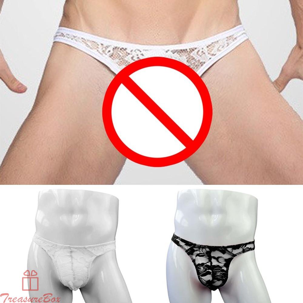 Mens Underwear See through Triangle Underpants Bikinis Boxers Knickers