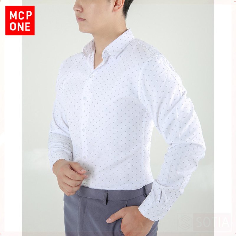 Áo sơ mi nam chấm bi KOREA dài tay cổ bẻ mặc siêu mềm mại và thoải mái, giá cả siêu tốt - MCPONE | BigBuy360 - bigbuy360.vn