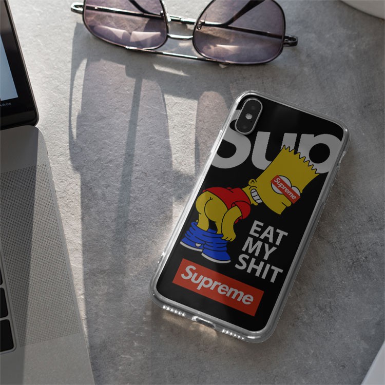 Ốp lưng iphone Bart Simpson Supreme cho Iphone 5 6 7 8 Plus X Xr 11 12 Pro Max JC20200800108-1