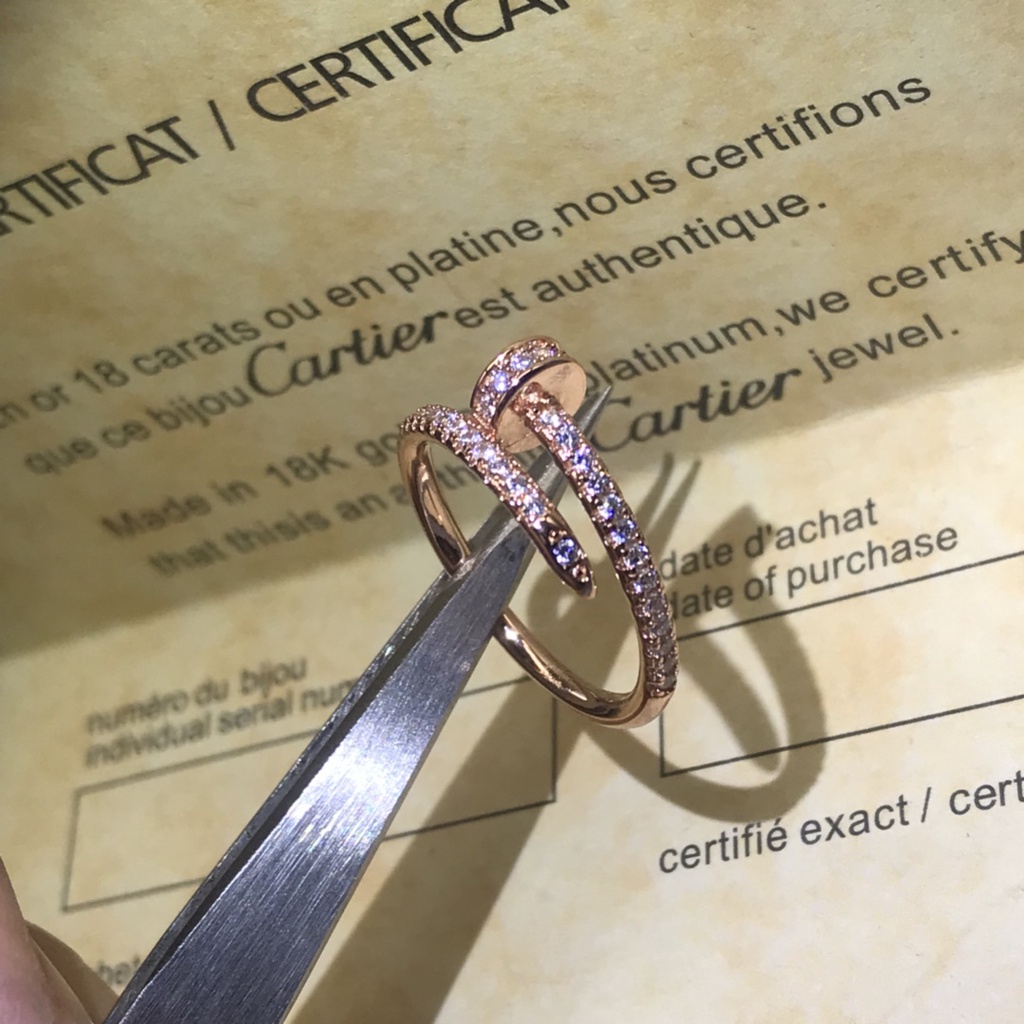 Nhẫn Đính Kim Cương Nhân Tạo Thiết Kế Mới Đơn Giản Thời Trang Dành Cho Cặp Đôi