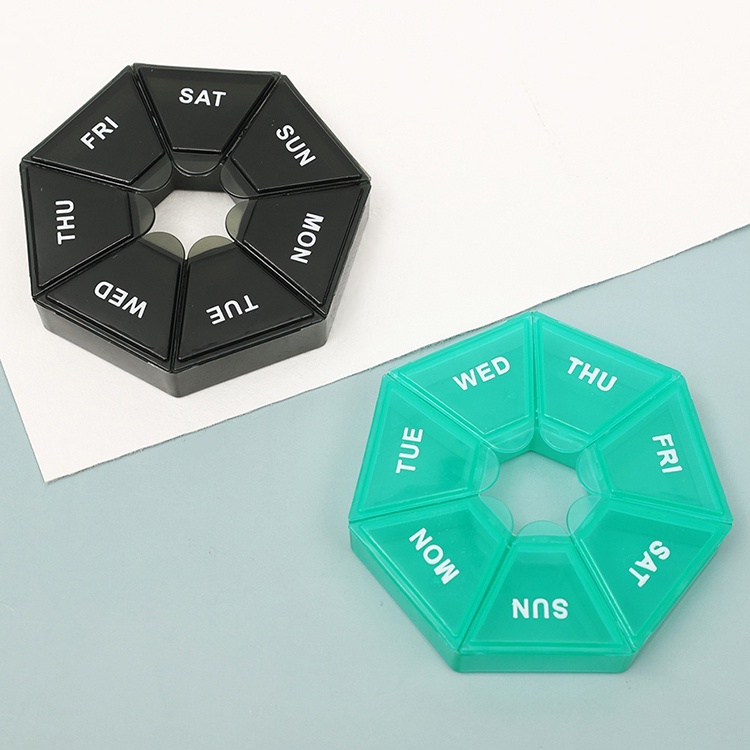 One Hộp Đựng Thuốc Viên 7 Ngày 7 Ngăn mini 7 Ngày YK JP5VN