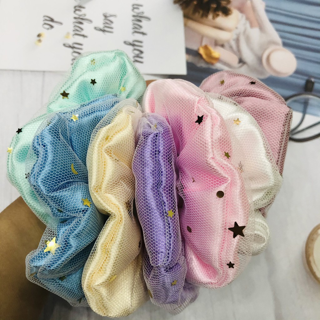 [ĐƯỢC CHỌN MÀU] Cột Tóc Vải Scrunchies - Dây Buộc Tóc Scrunchies 2 Lóp