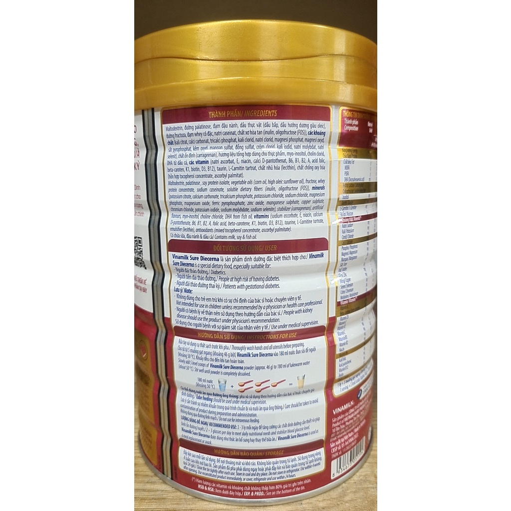 Sữa bột Sure Diecerna 900g