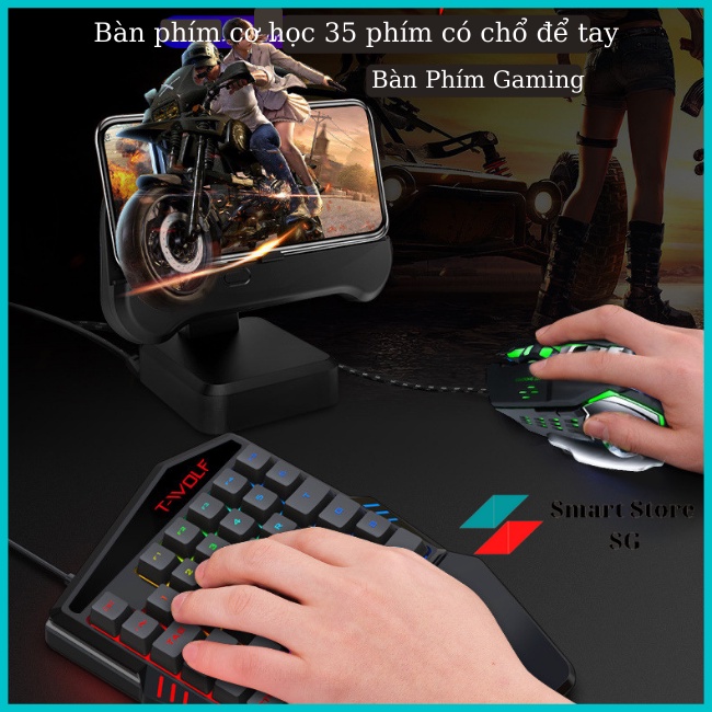 Combo Gaming Bộ Chuyển Đổi Chơi Pubg Meiying M1 Pro Bàn Phím K15 Chơi Free Fire Cho Game Thủ Đẳng Cấp