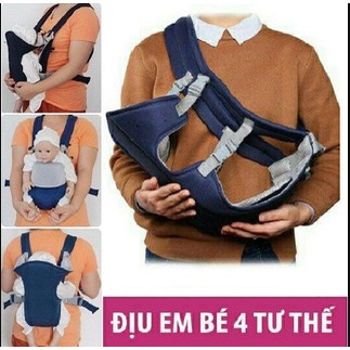 Địu 4 tư thế chống gù cho bé, địu trẻ em Việt Nam đi xe máy an toàn