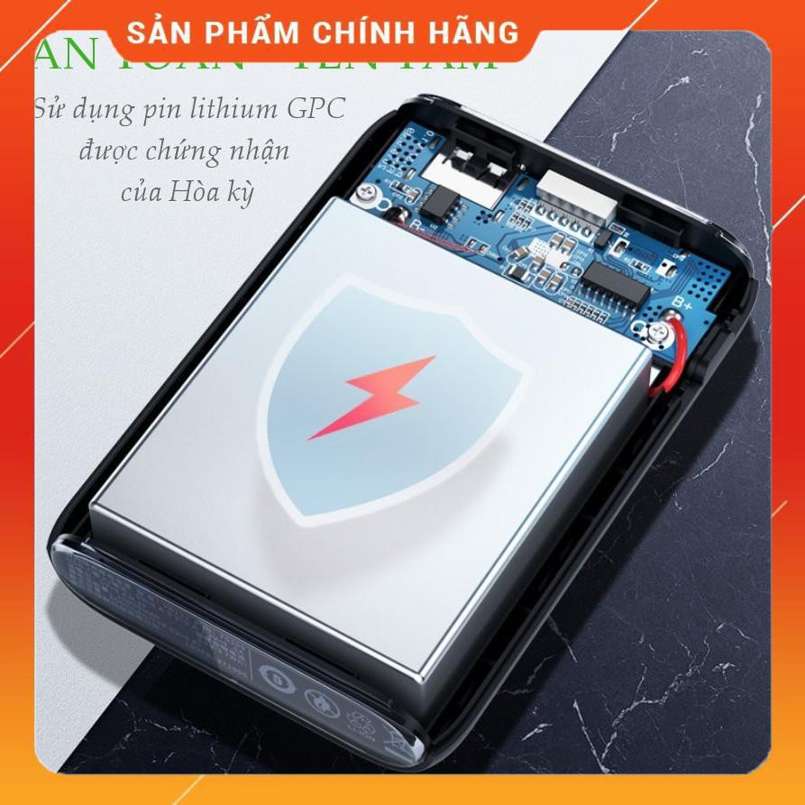 Sạc dự phòng UGREEN PB137 70399 dung lượng 10000mAh, 2 cổng sạc USB và USB type C, sạc