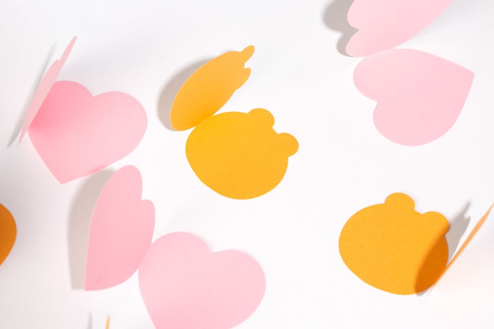 Lọ Thủy Tinh ARTBOX Hàn Quốc Đựng Giấy Viết Hình Gấu Oliver Và Trái Tim