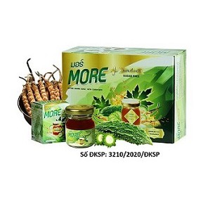 Nước uống khổ qua rừng trị tiểu đường hộp 12 lọ MORE - BITTER GOURD JUICE WITH CORDYCEPS