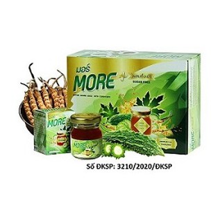 Nước uống khổ qua rừng trị tiểu đường hộp 6 lọ MORE - BITTER GOURD JUICE WITH CORDYCEPS